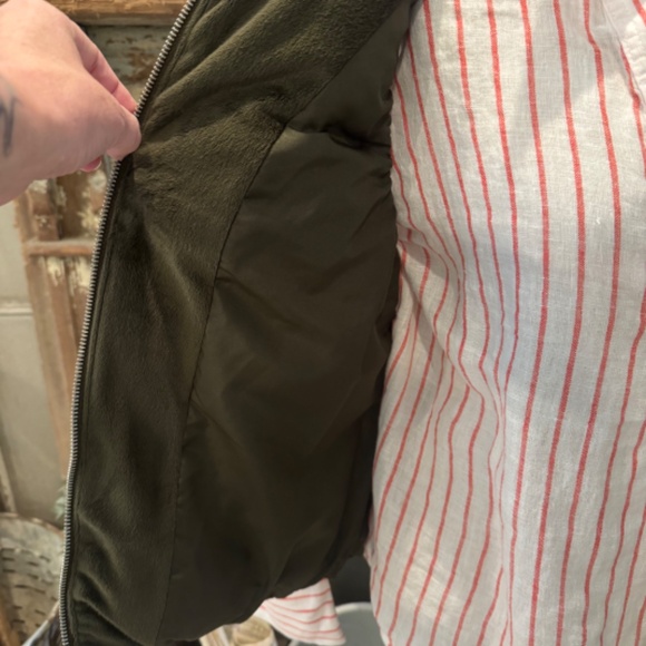 H&M PUFFER VEST COAT | Rich CHOCOLATE Brown | Oversized Neck | FUR LINED | S - Picture 12 of 13